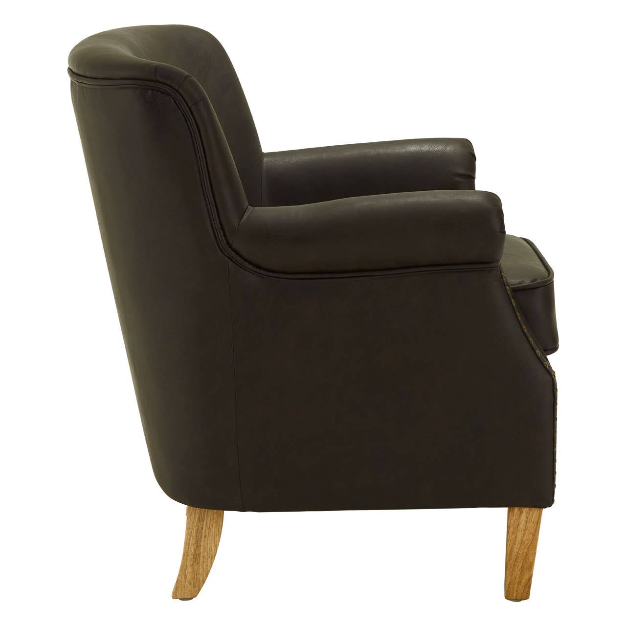 Luxe Brown Leather Armchair