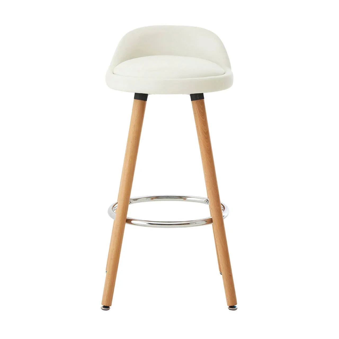 Sleek Chrome & Wood Stool