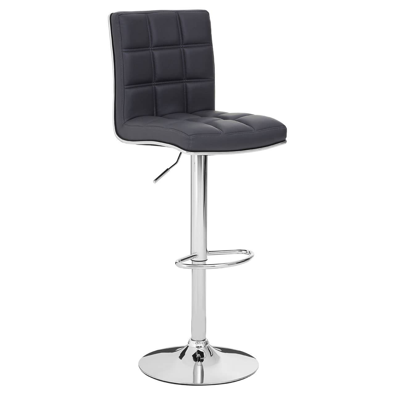 Sleek Grey Bar Chair