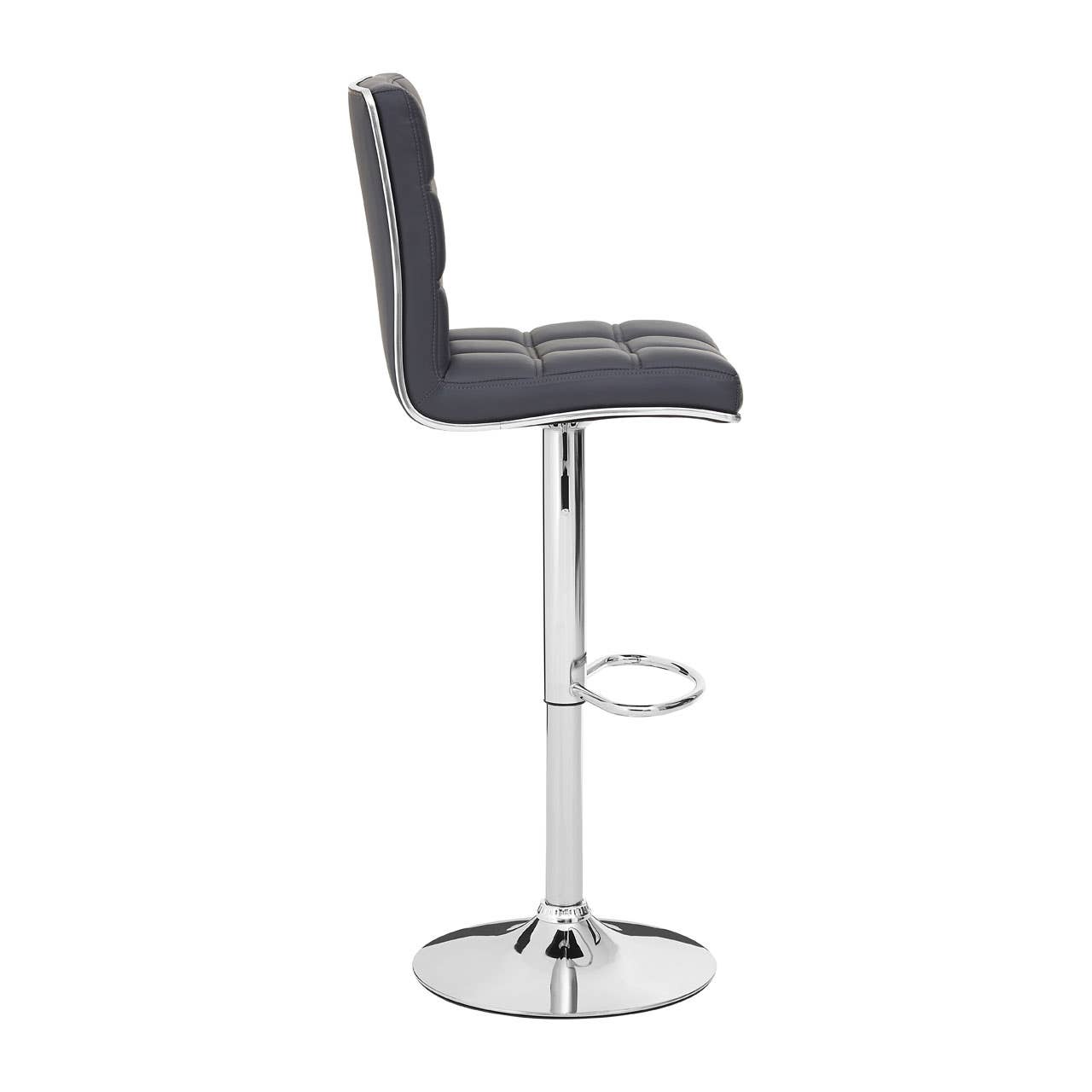 Sleek Grey Bar Chair