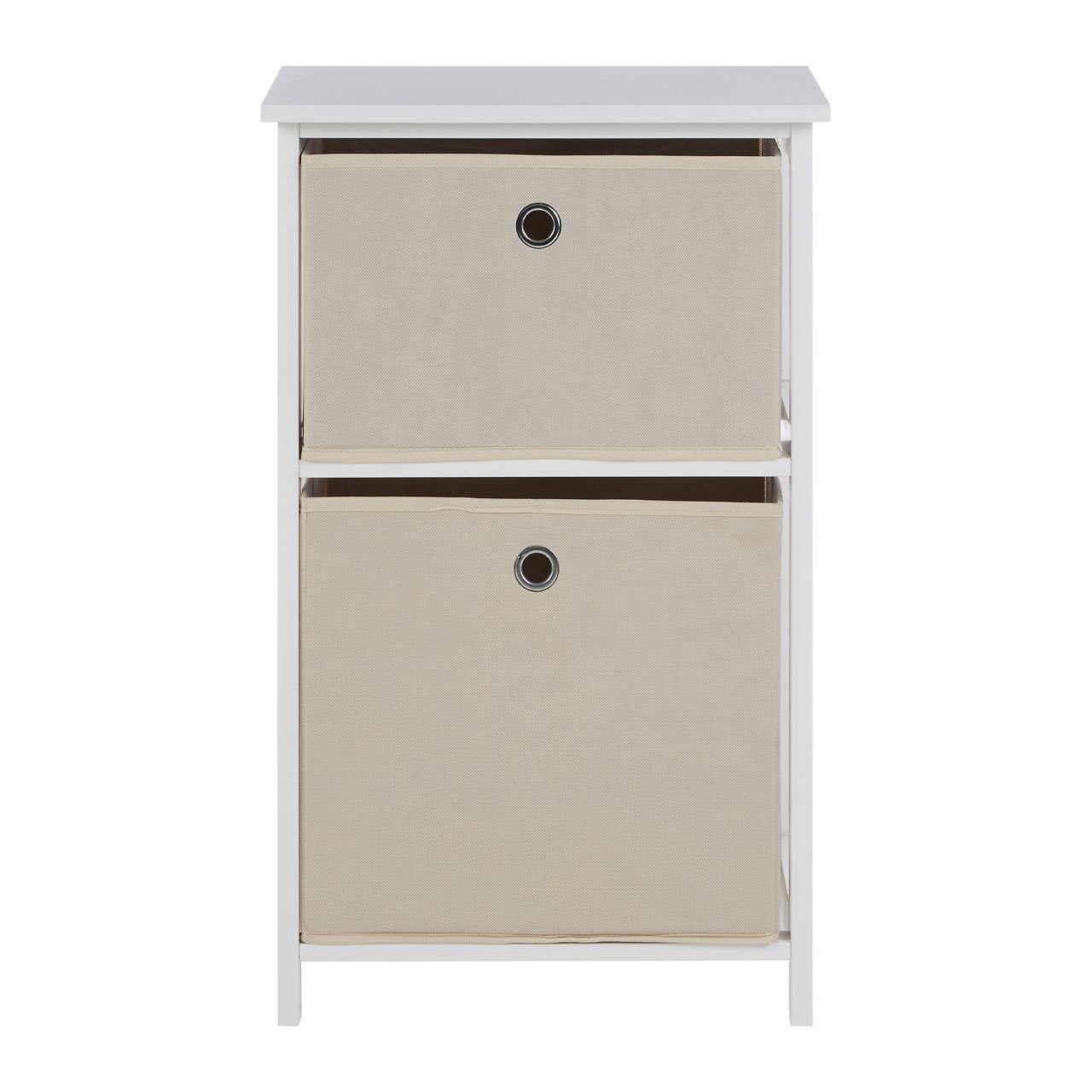 Lindo 2 Natural Fabric Drawers Cabinet