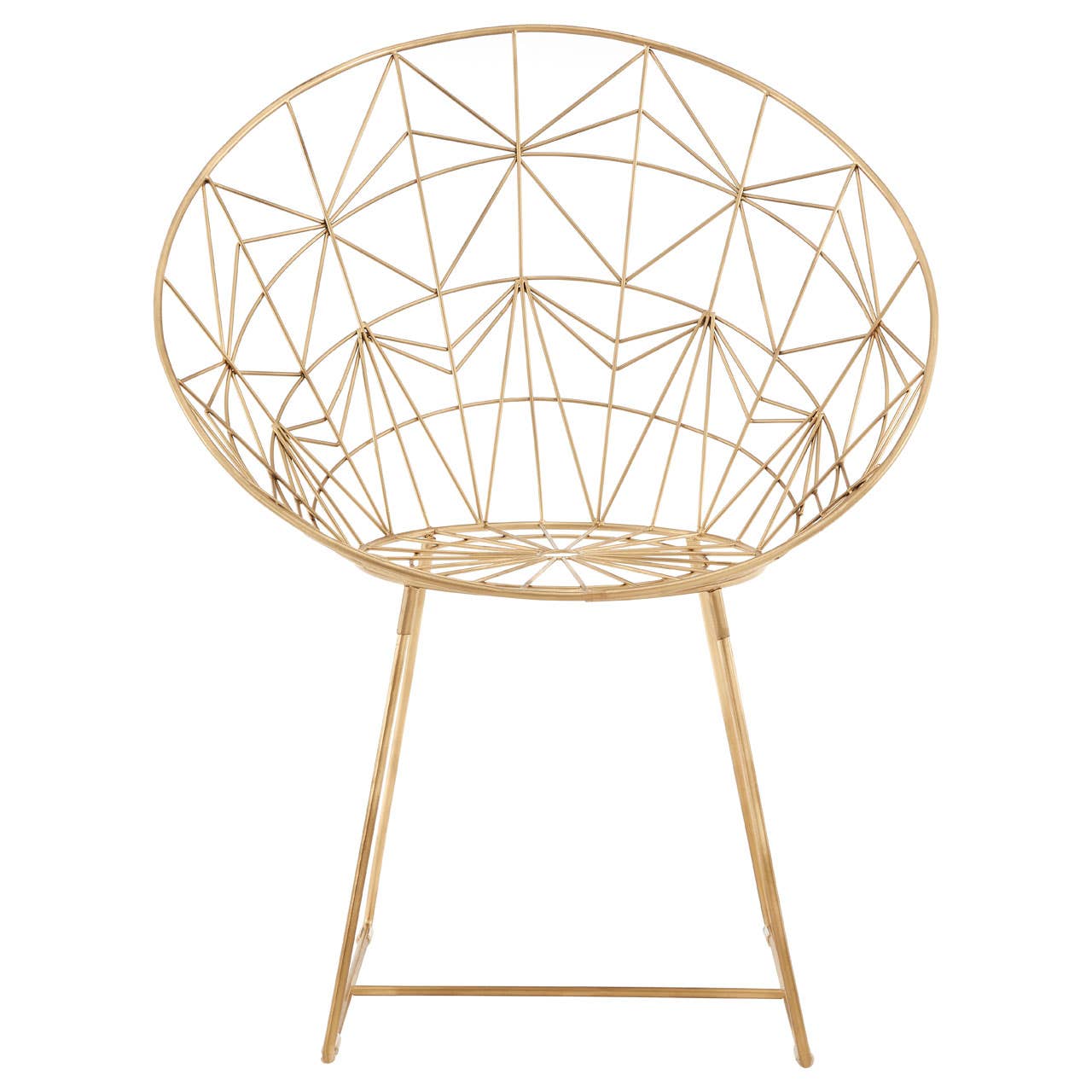 Golden Lattice Iron Chair