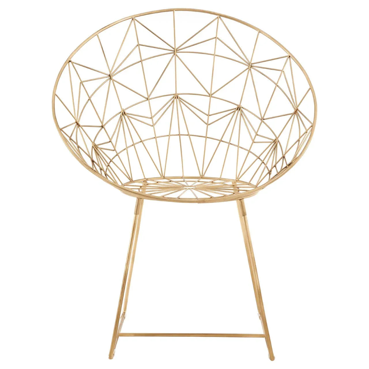 Golden Lattice Iron Chair