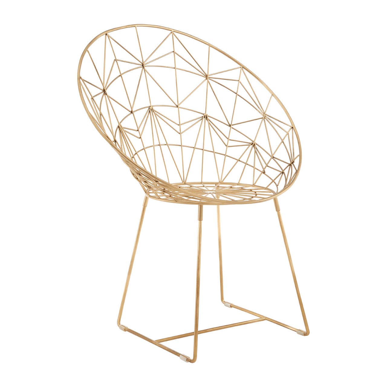 Golden Lattice Iron Chair
