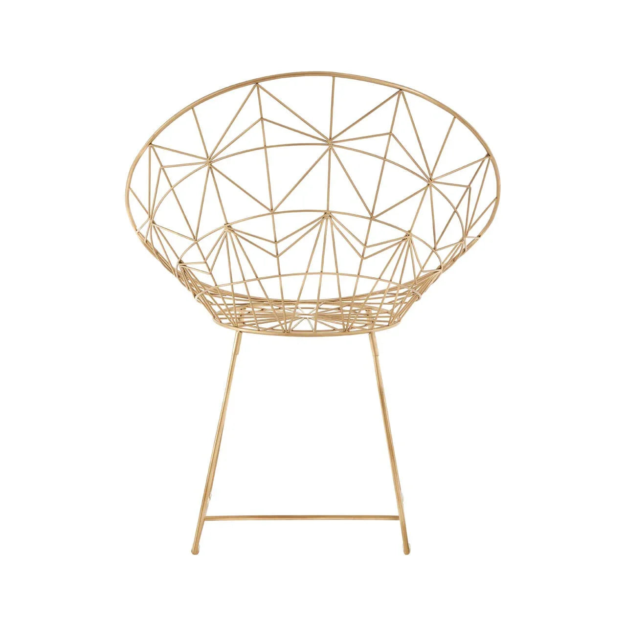 Golden Lattice Iron Chair
