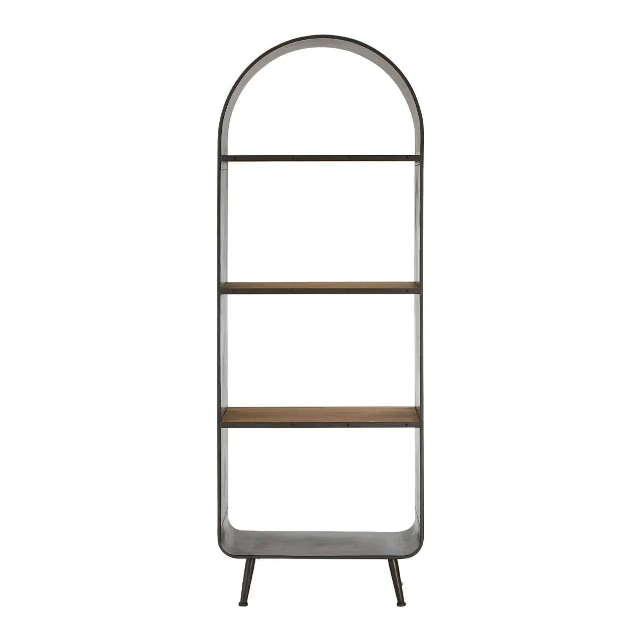 Arcing Metal Shelf Unit