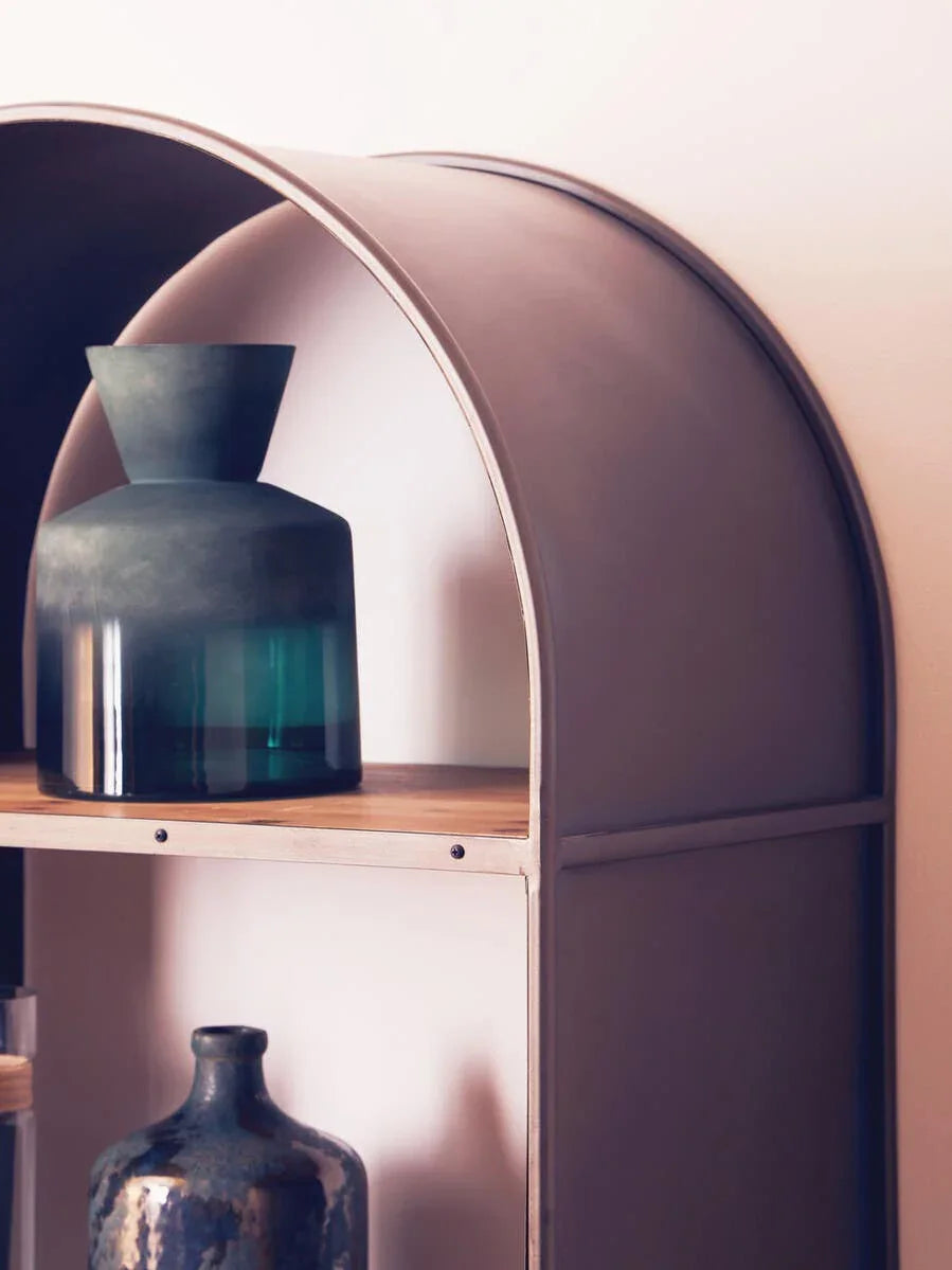 Arcing Metal Shelf Unit