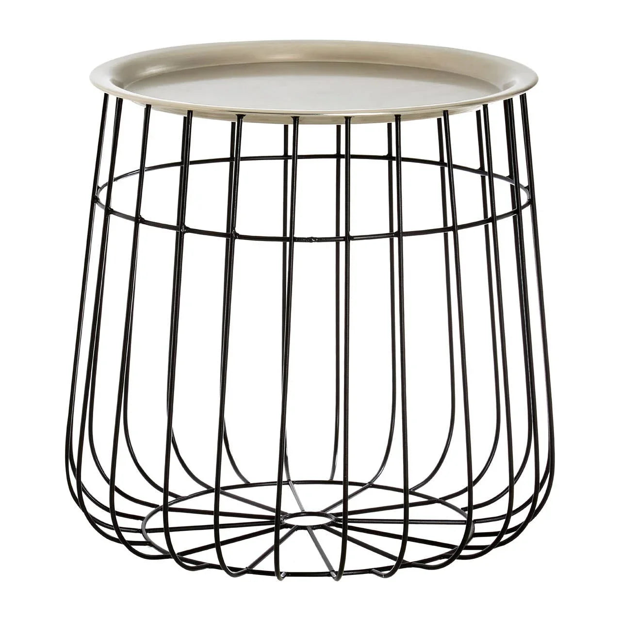 Wireframe Silver Side Table