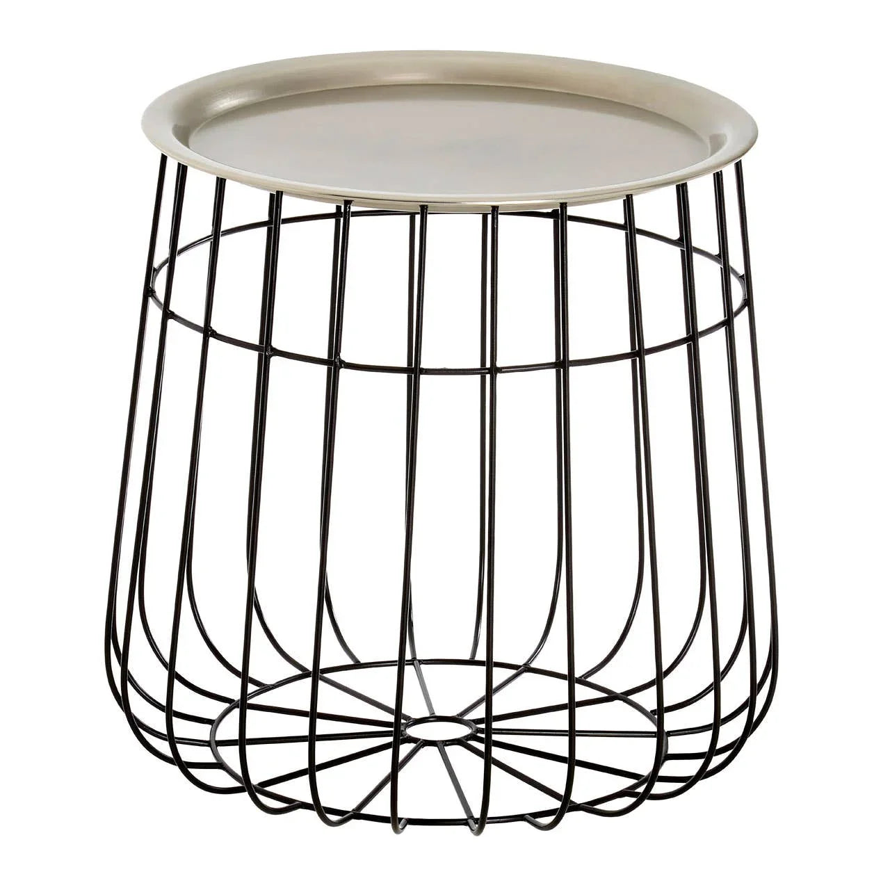 Wireframe Silver Side Table