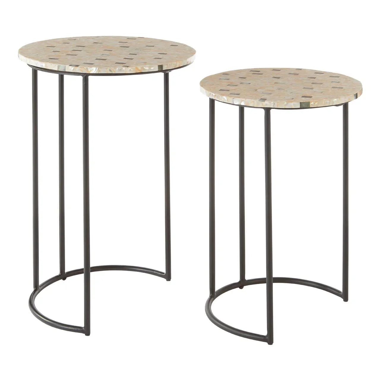 Pixelated Pearl Side Tables