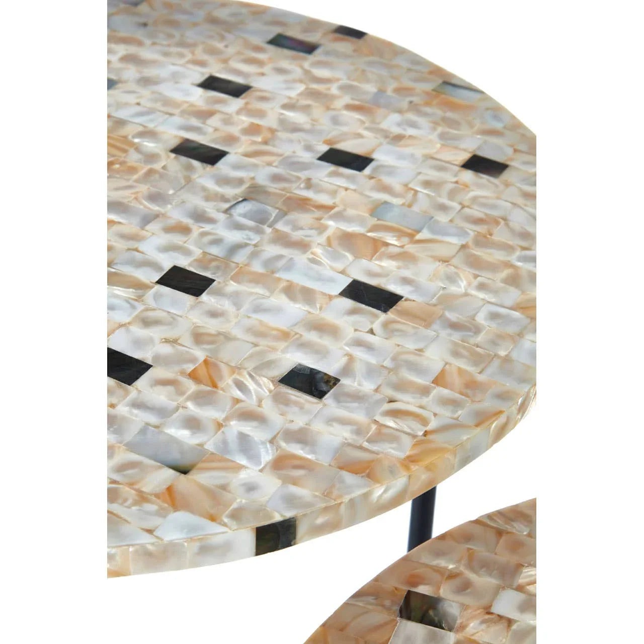 Pixelated Pearl Side Tables