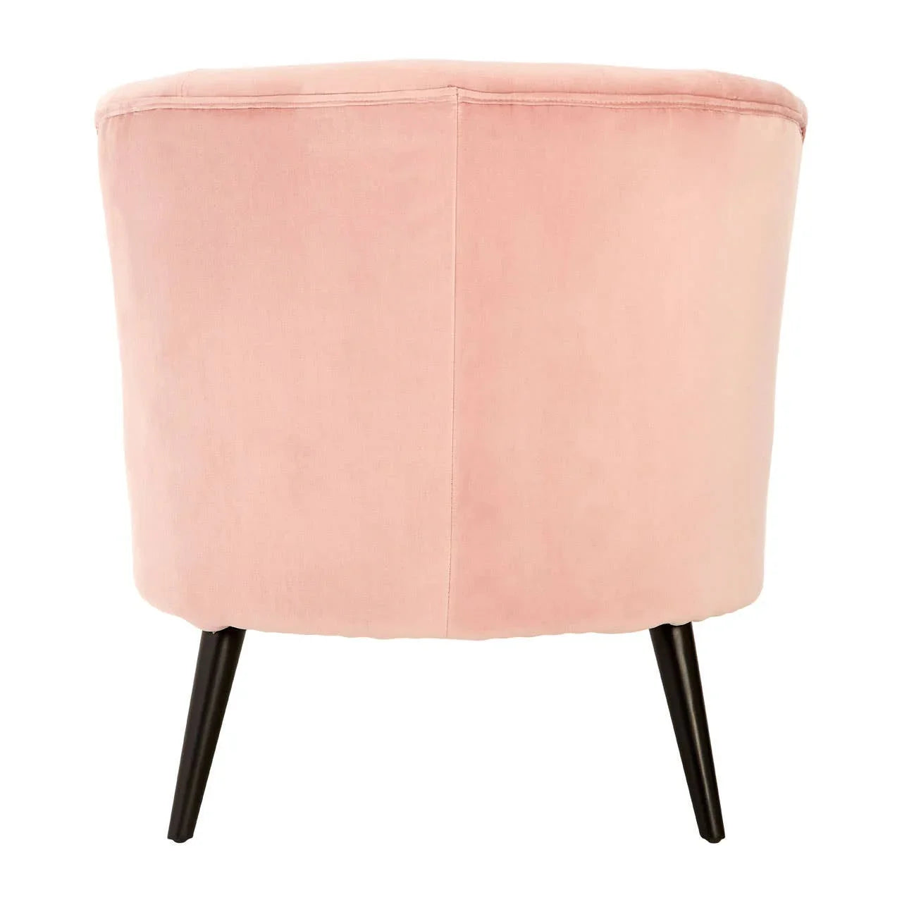Plush Pink Wingback Armchair