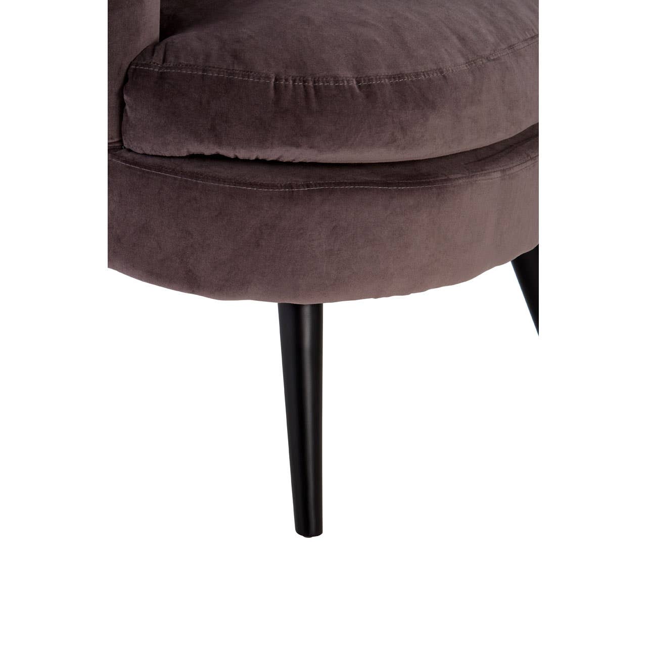 Plush Wingback Velvet Armchair