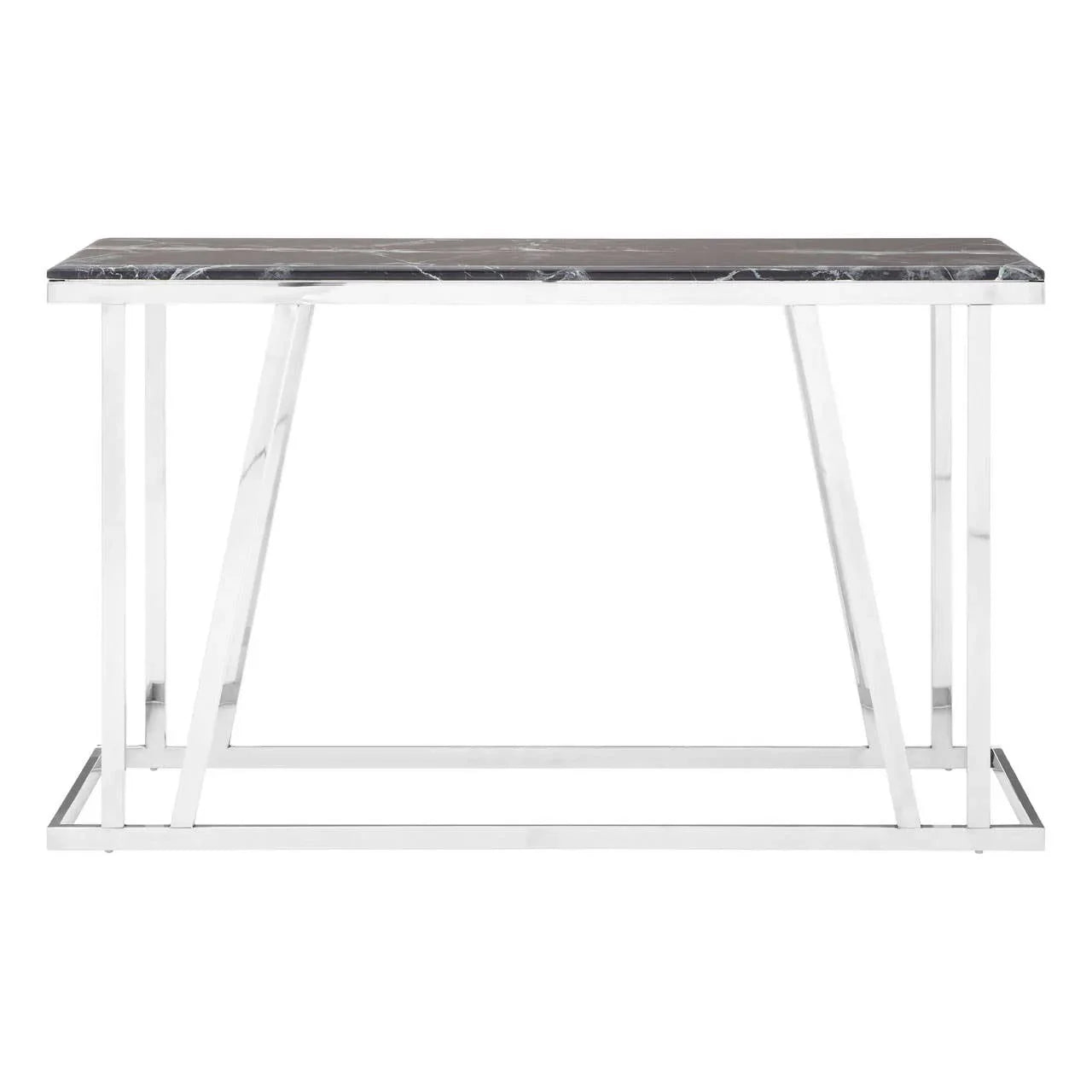 Silver Marble Console Table