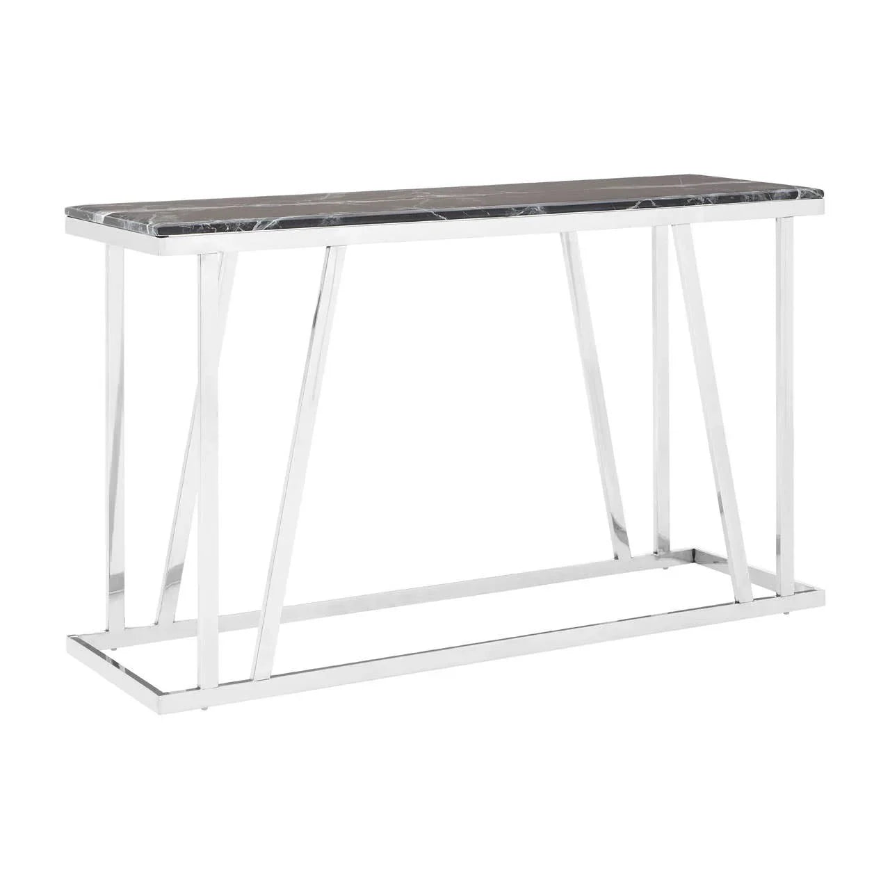 Silver Marble Console Table