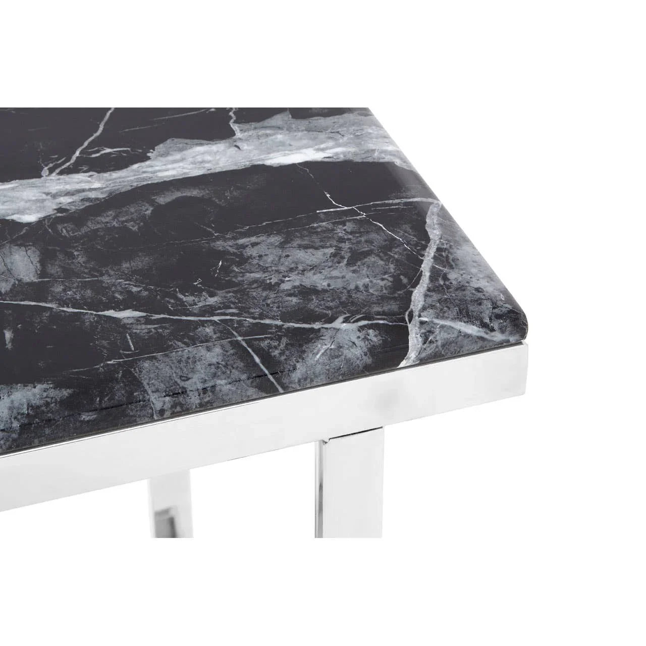 Silver Marble Console Table