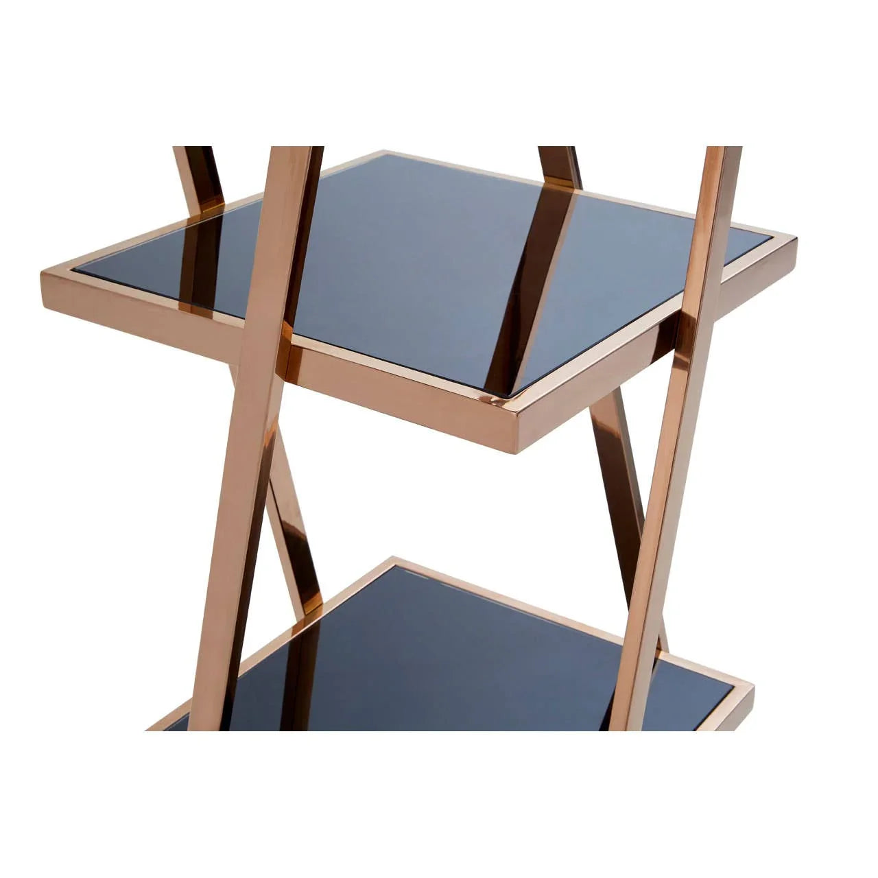 Twist Rose Gold Glass Shelf