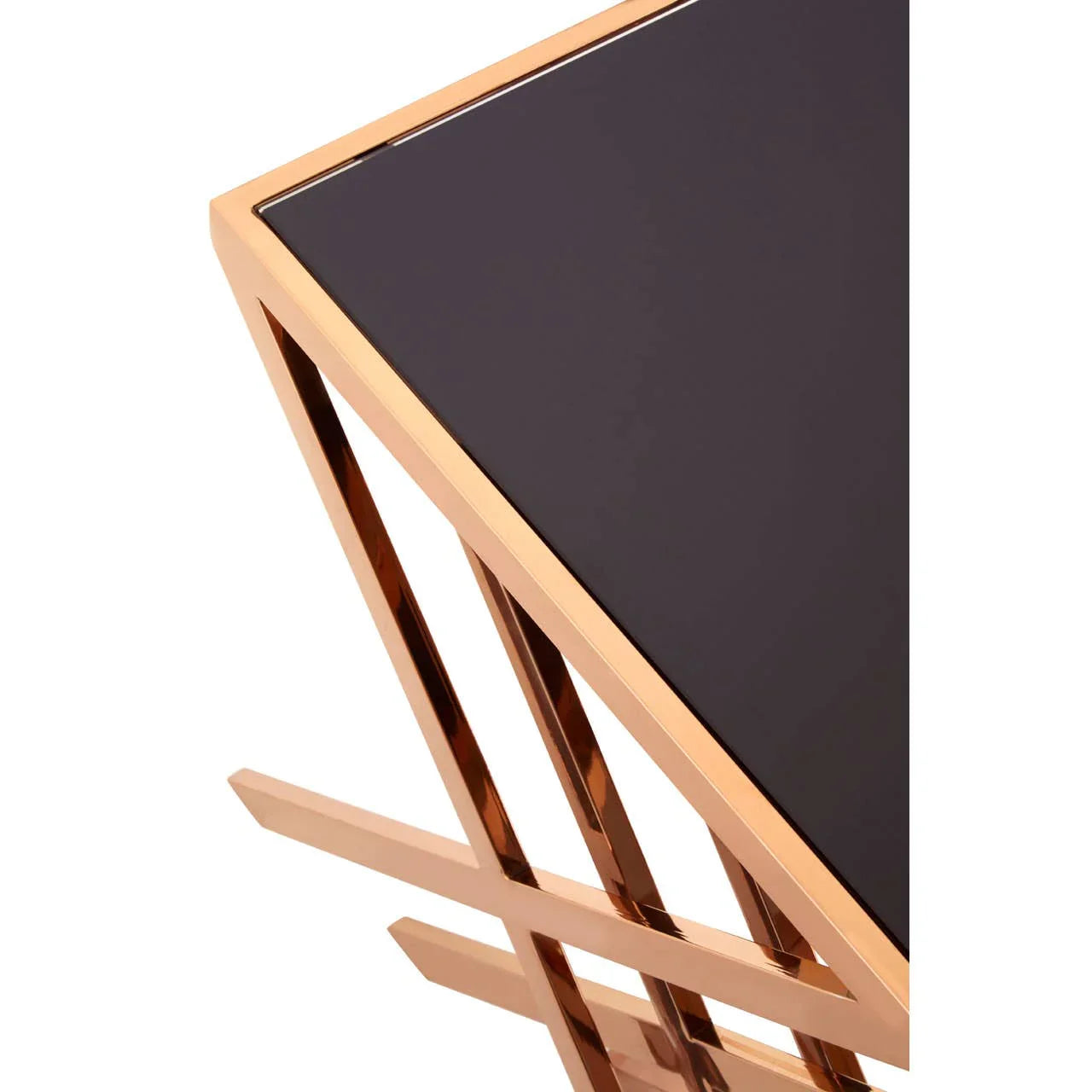 Rose Gold Glass Nesting Tables
