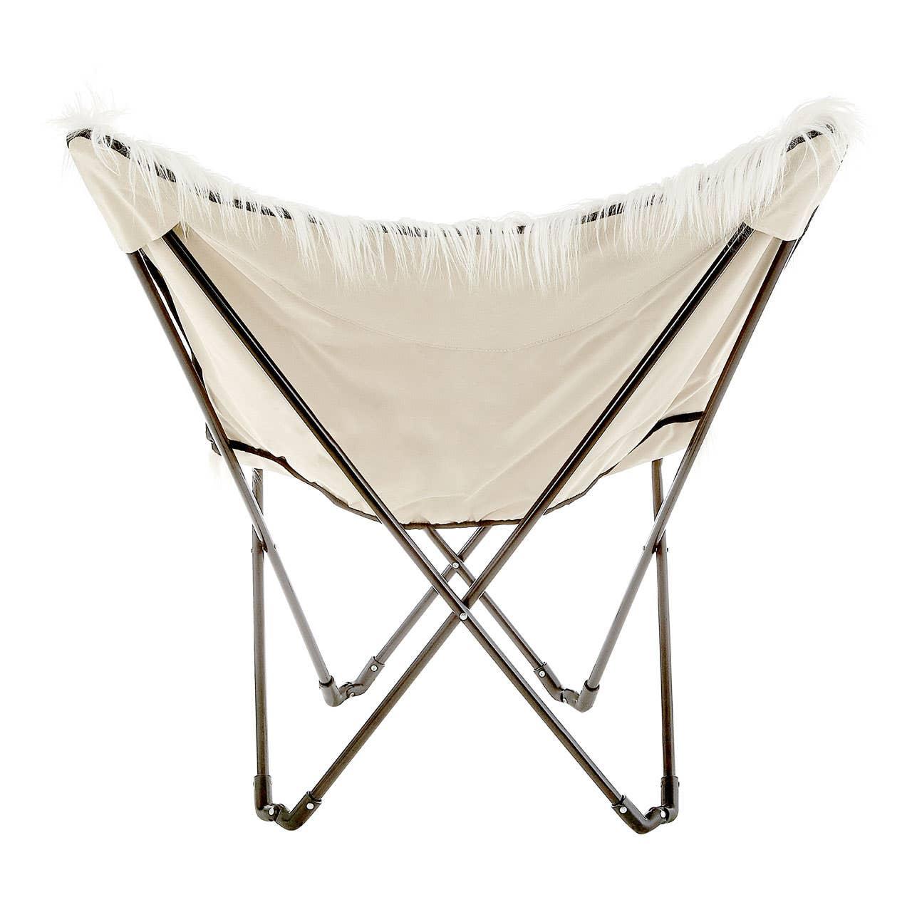 Boho Chic Fur Butterfly Chair