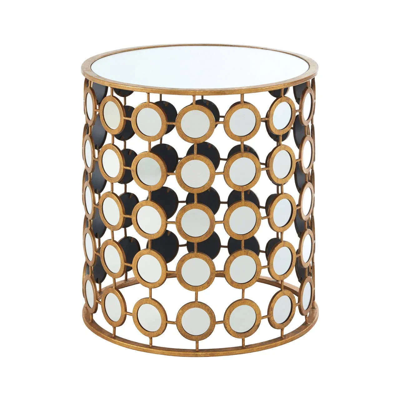 Golden Mirror Side Table