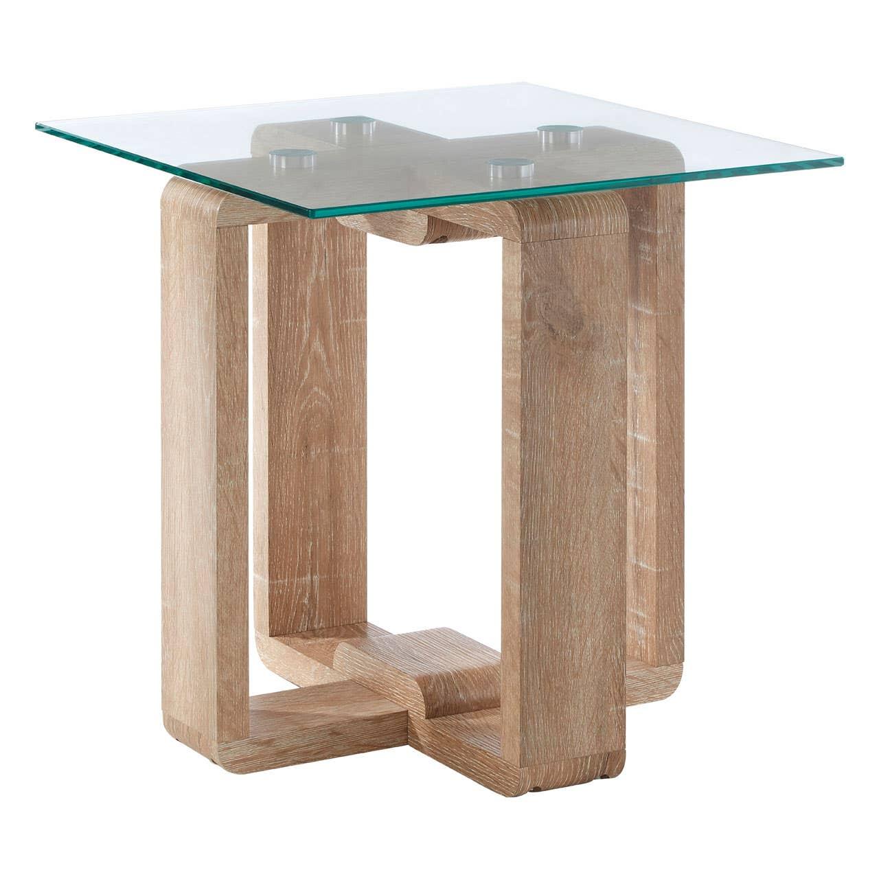 Elegant Glass Top Side Table