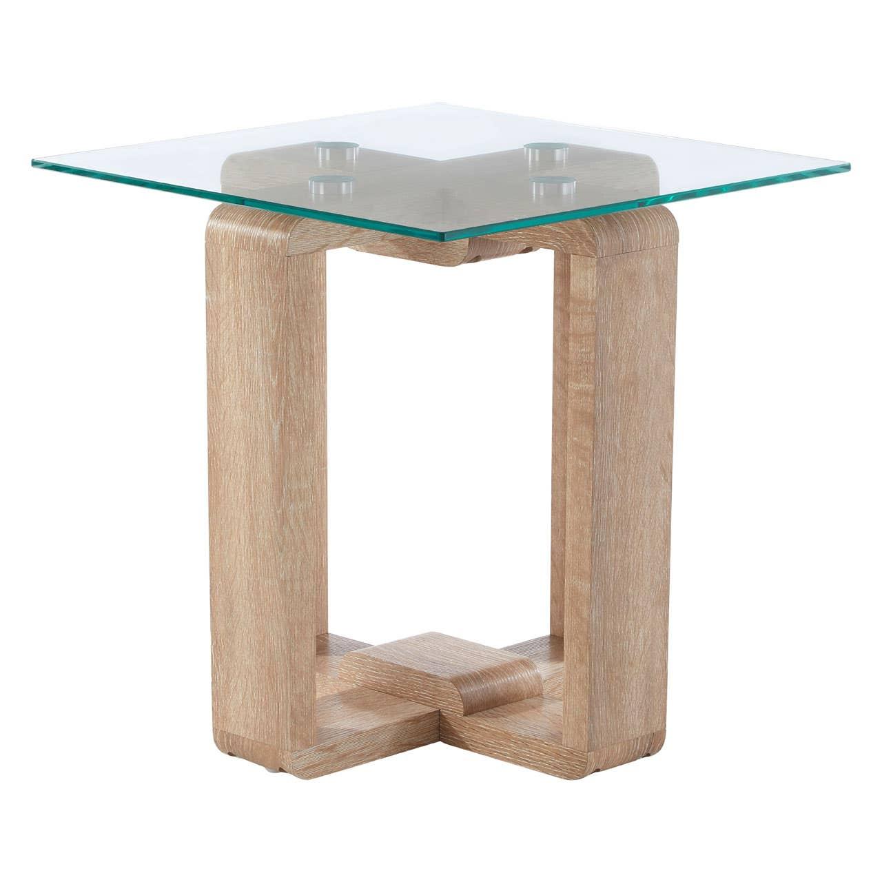 Elegant Glass Top Side Table