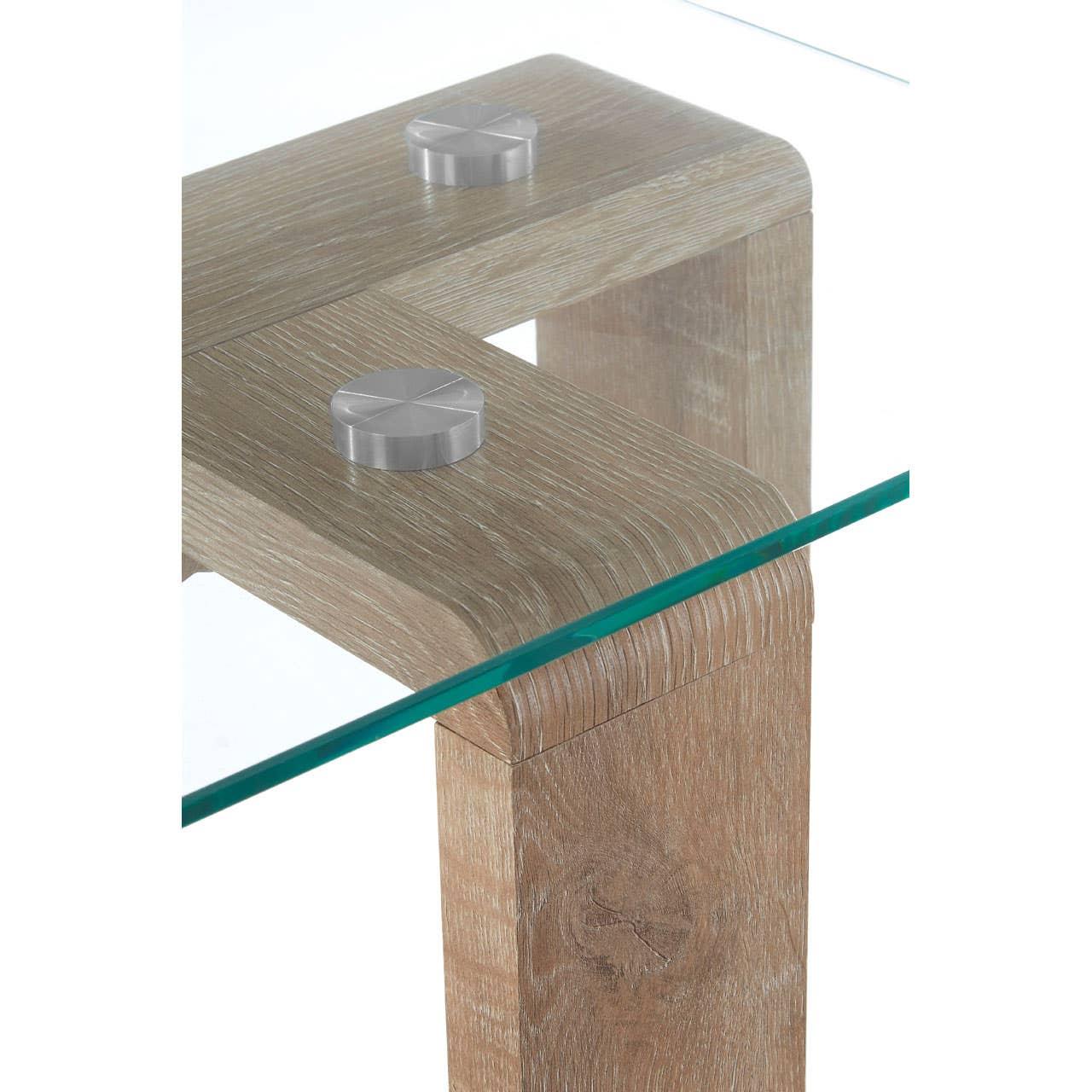 Elegant Glass Top Side Table