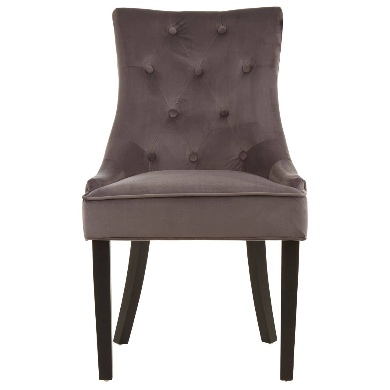 Luxe Grey Velvet Dining Chair