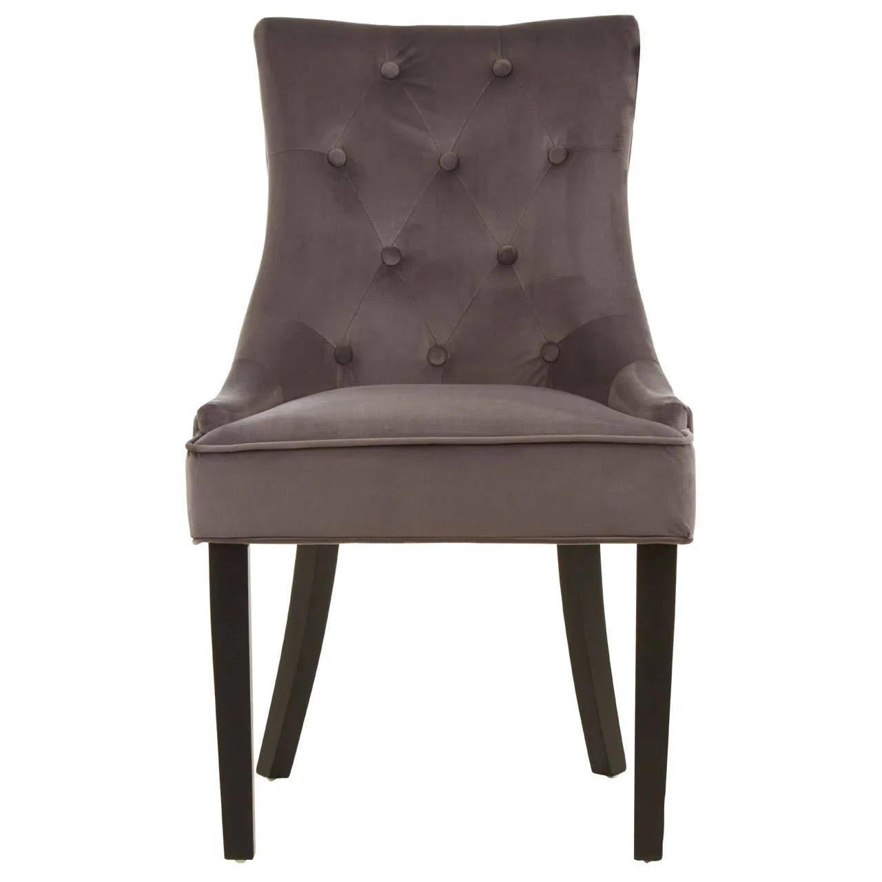 Luxe Grey Velvet Dining Chair