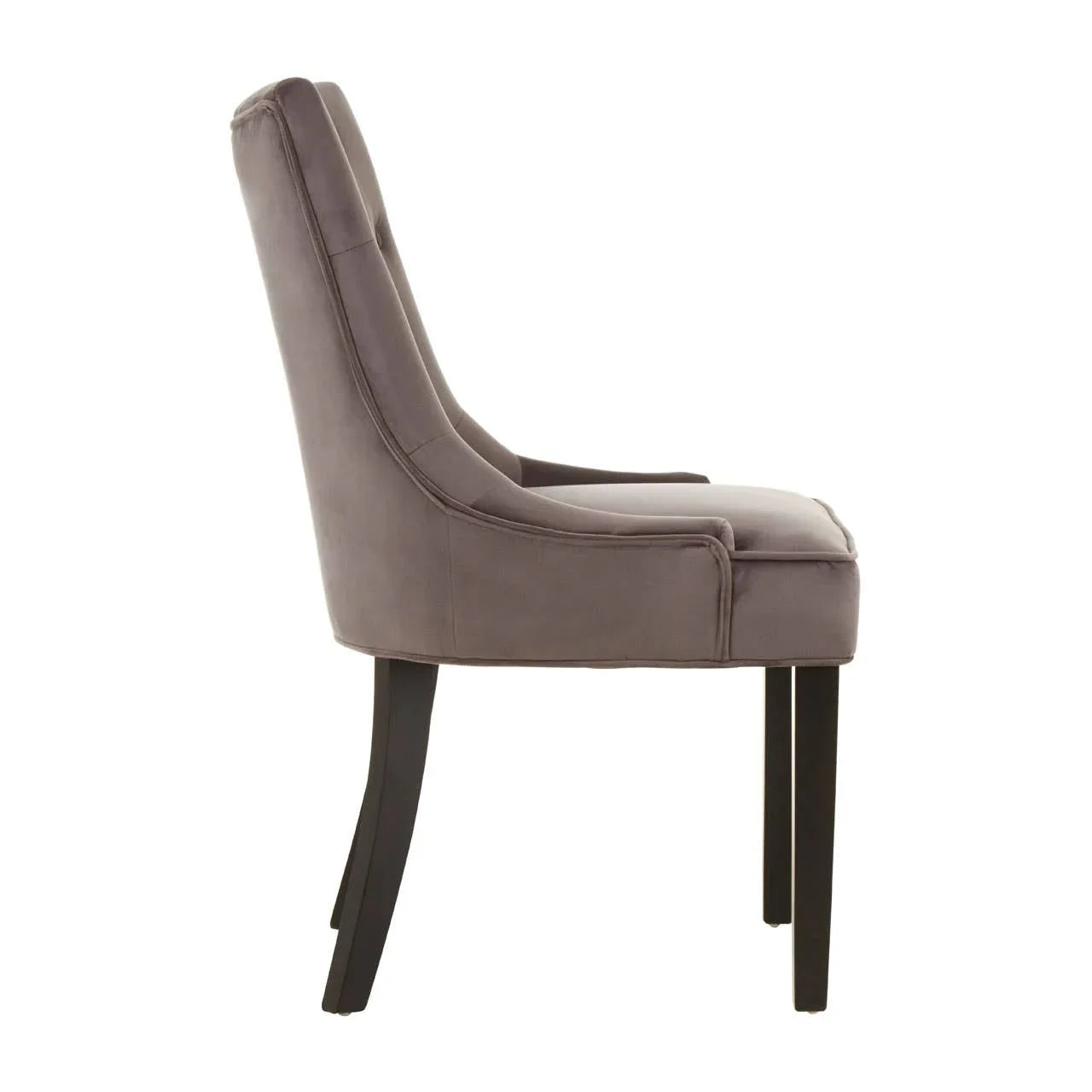 Luxe Grey Velvet Dining Chair