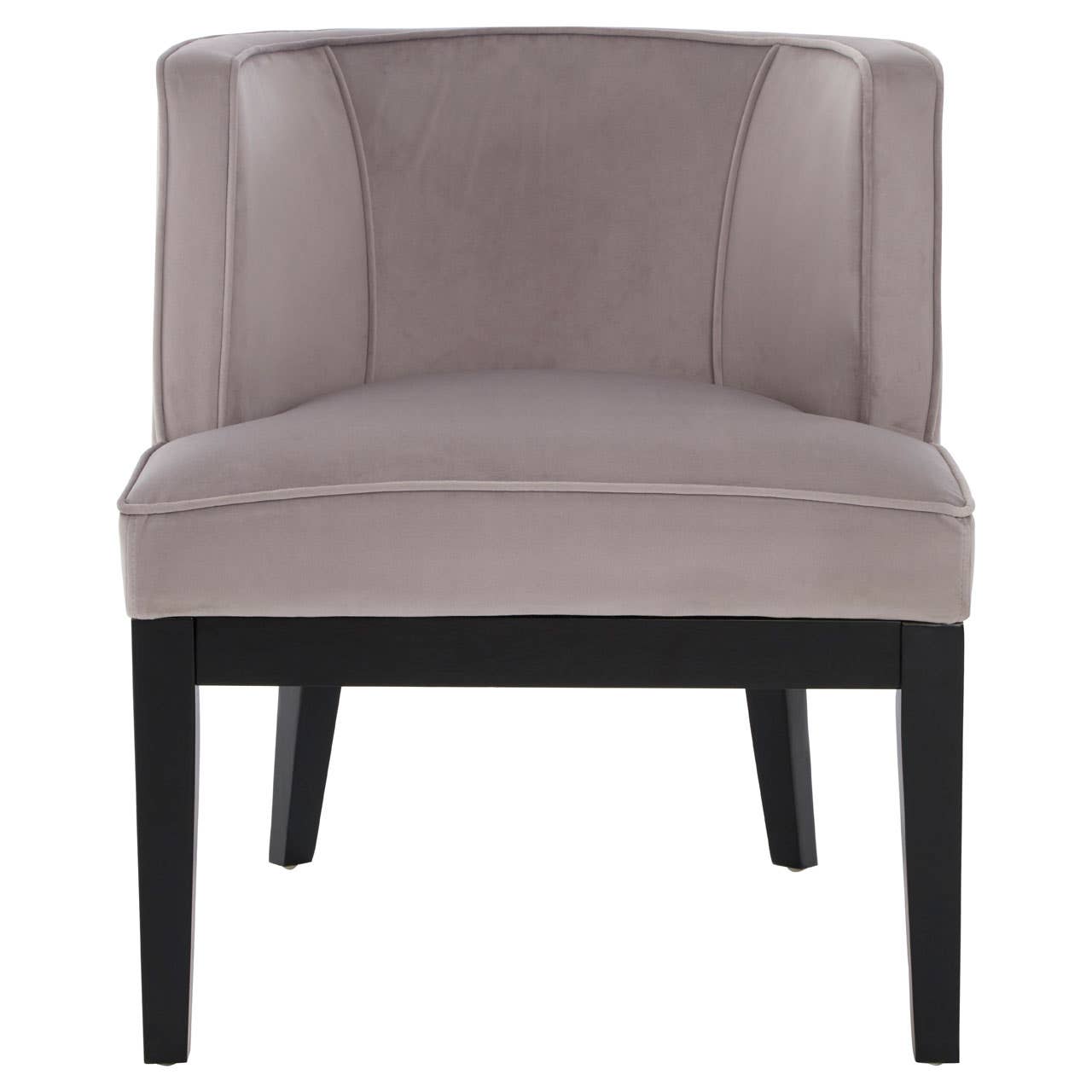Luxe Grey Velvet Curved Chair