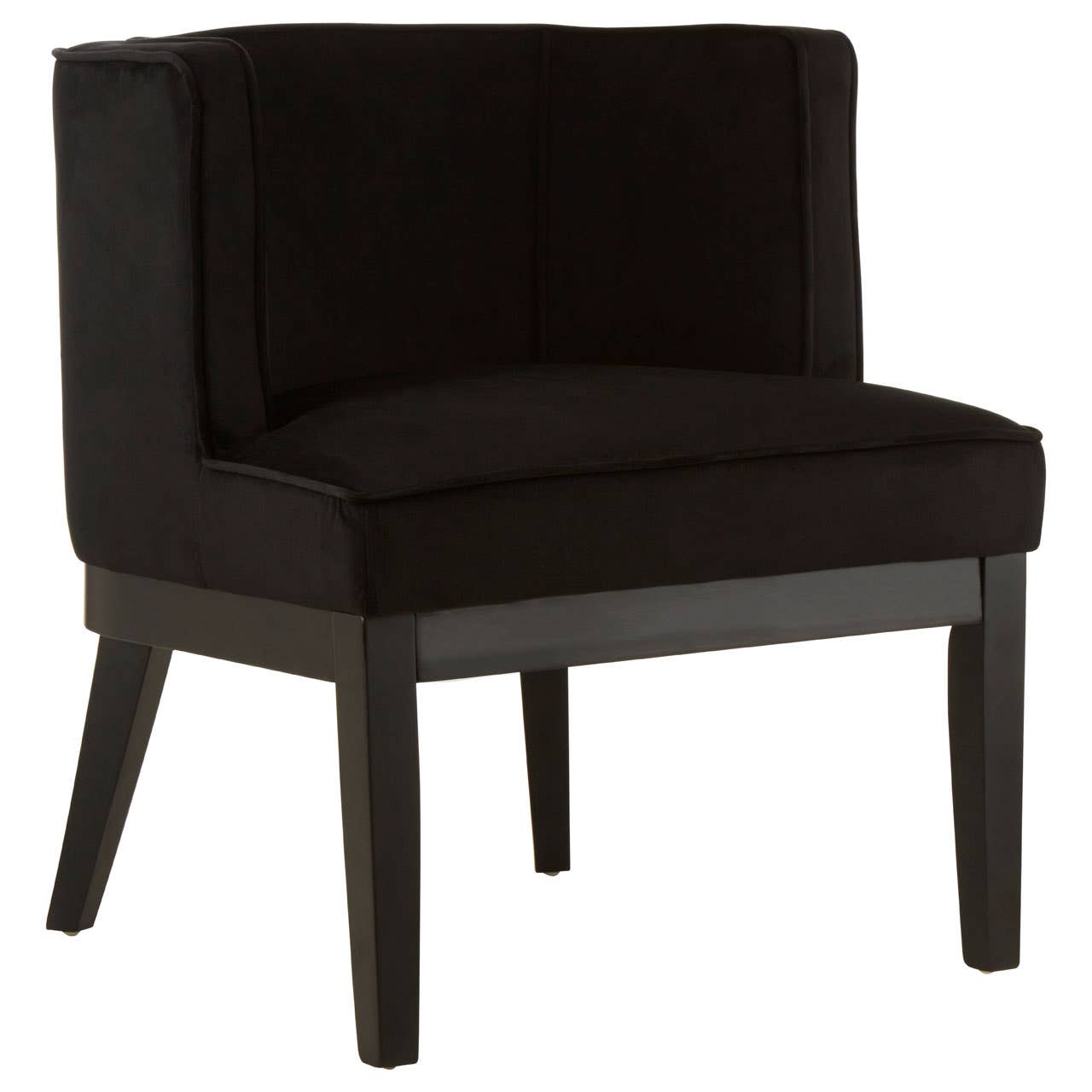 Luxe Black Velvet Lounge Chair