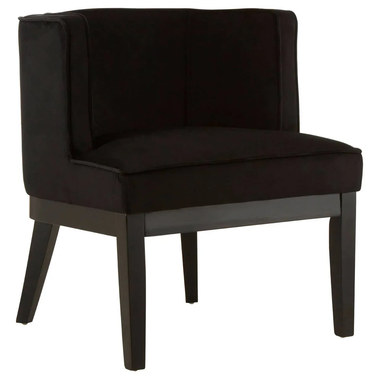 Luxe Black Velvet Lounge Chair