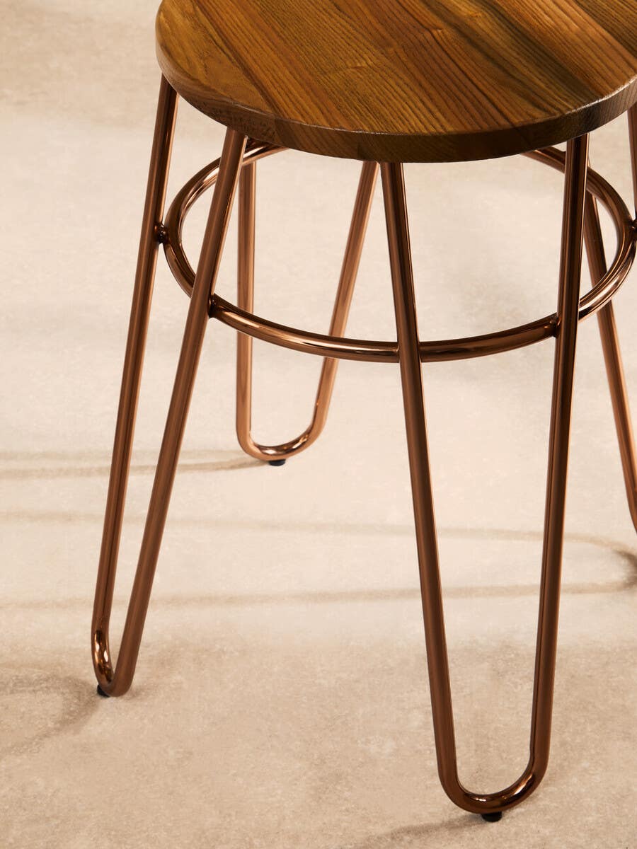 Modern Rose Gold Hairpin Stool