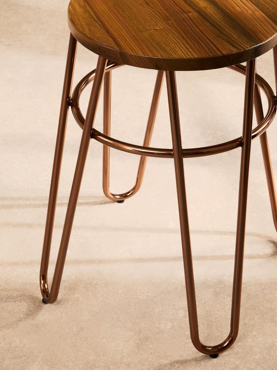 Modern Rose Gold Hairpin Stool