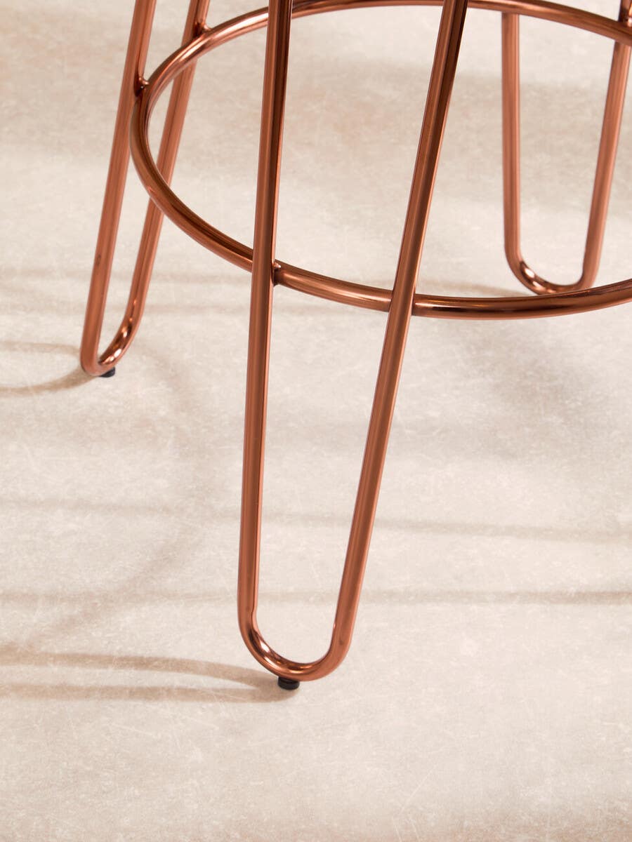 Elegant Rose Gold Bar Stool