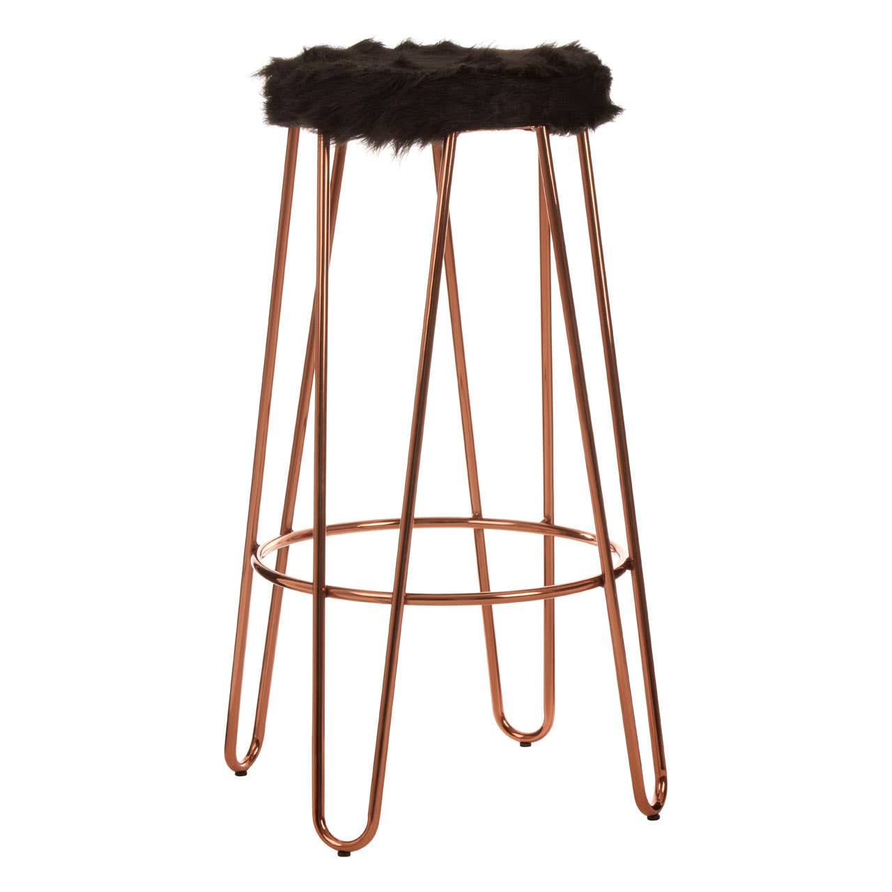 Luxe Fur Hairpin Stool