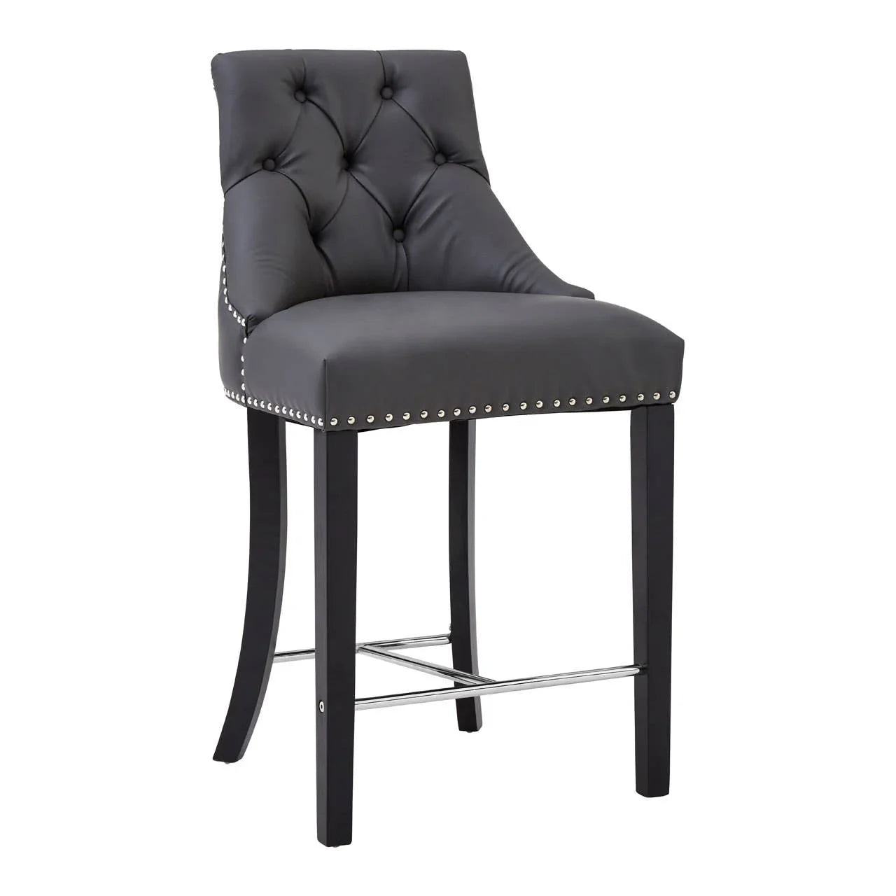 Tufted Grey Dining Chair