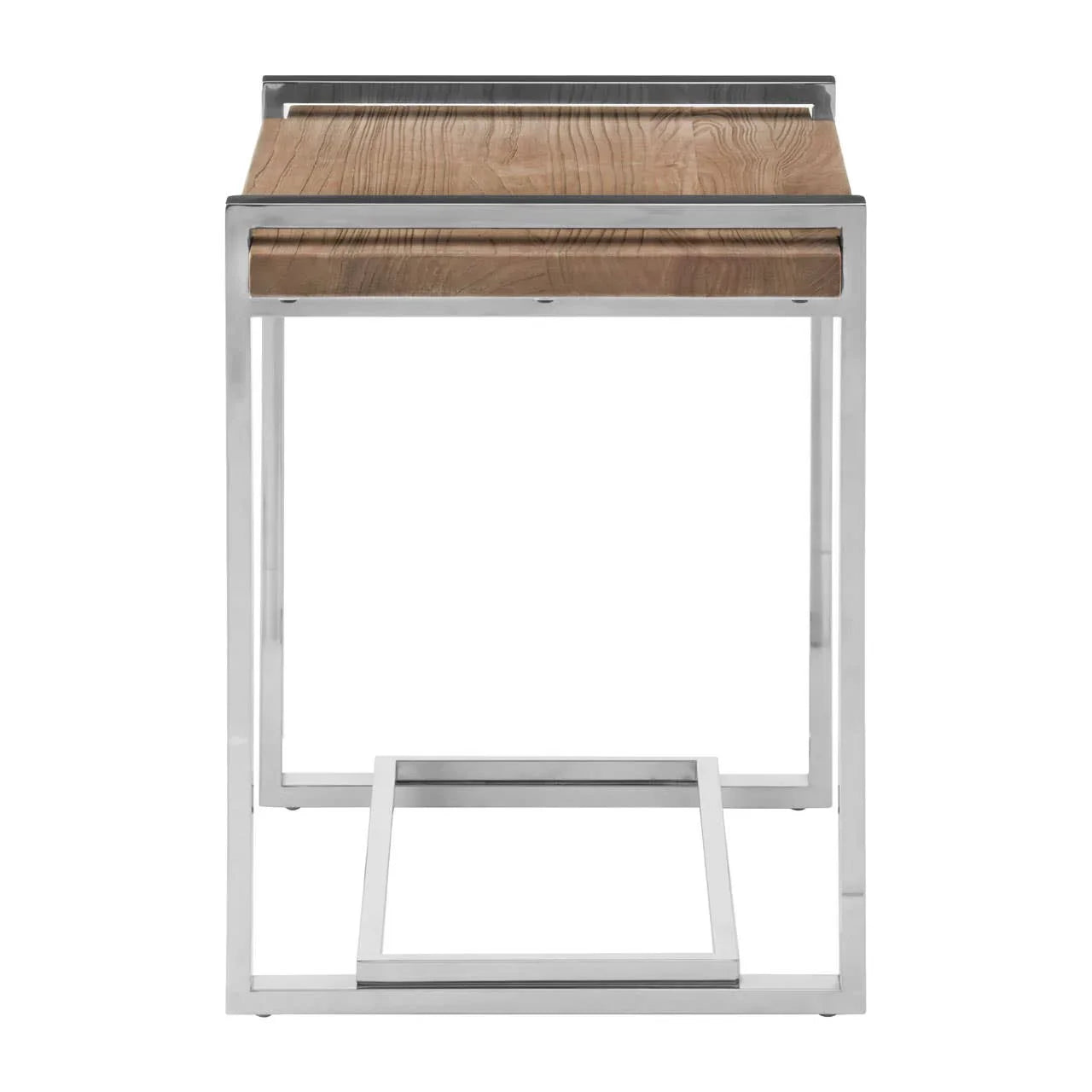 Exotic Elm Wood Side Table