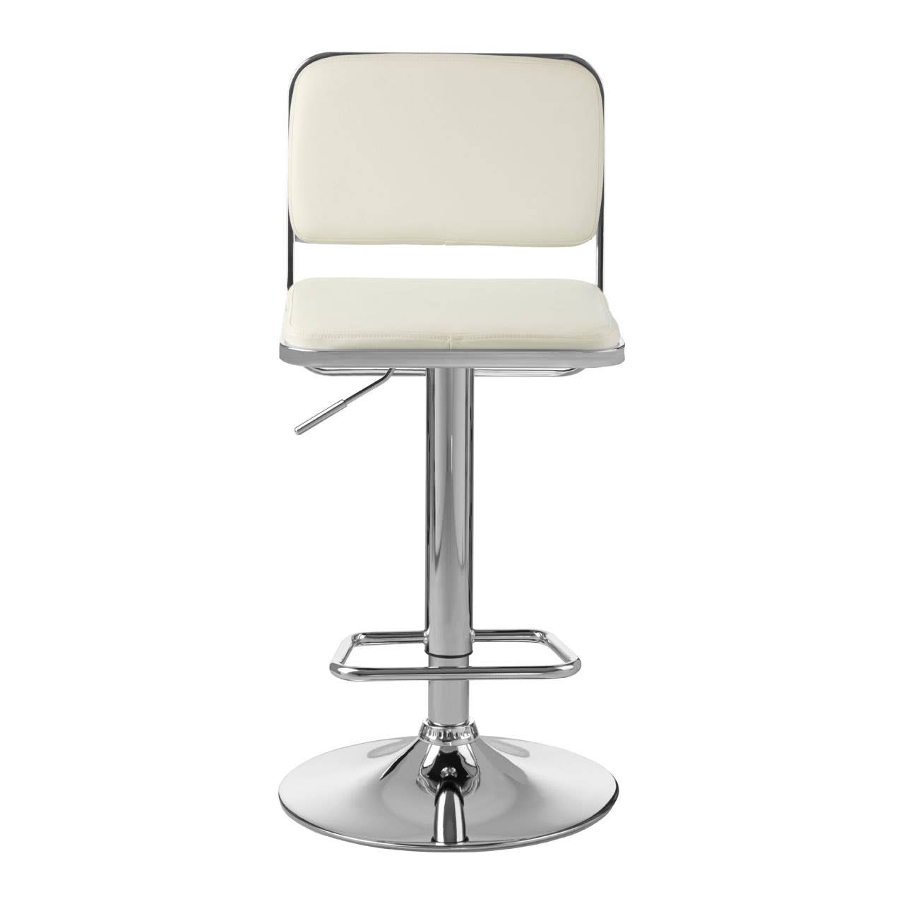 Retro Chrome White Bar Stool