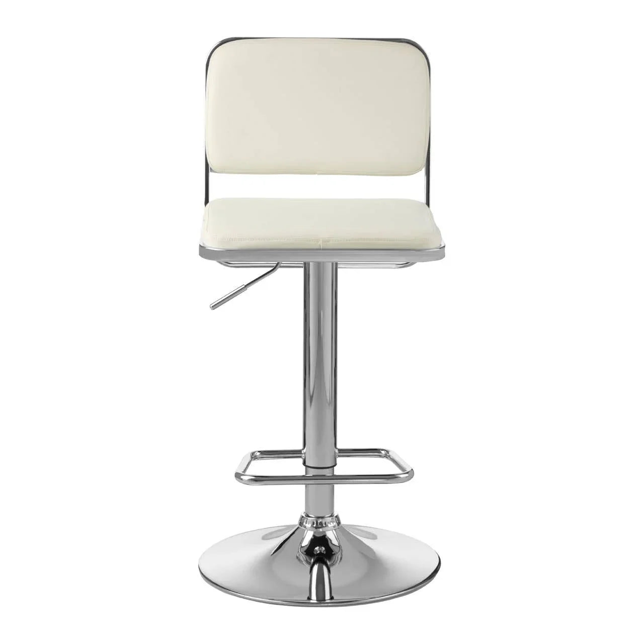 Retro Chrome White Bar Stool