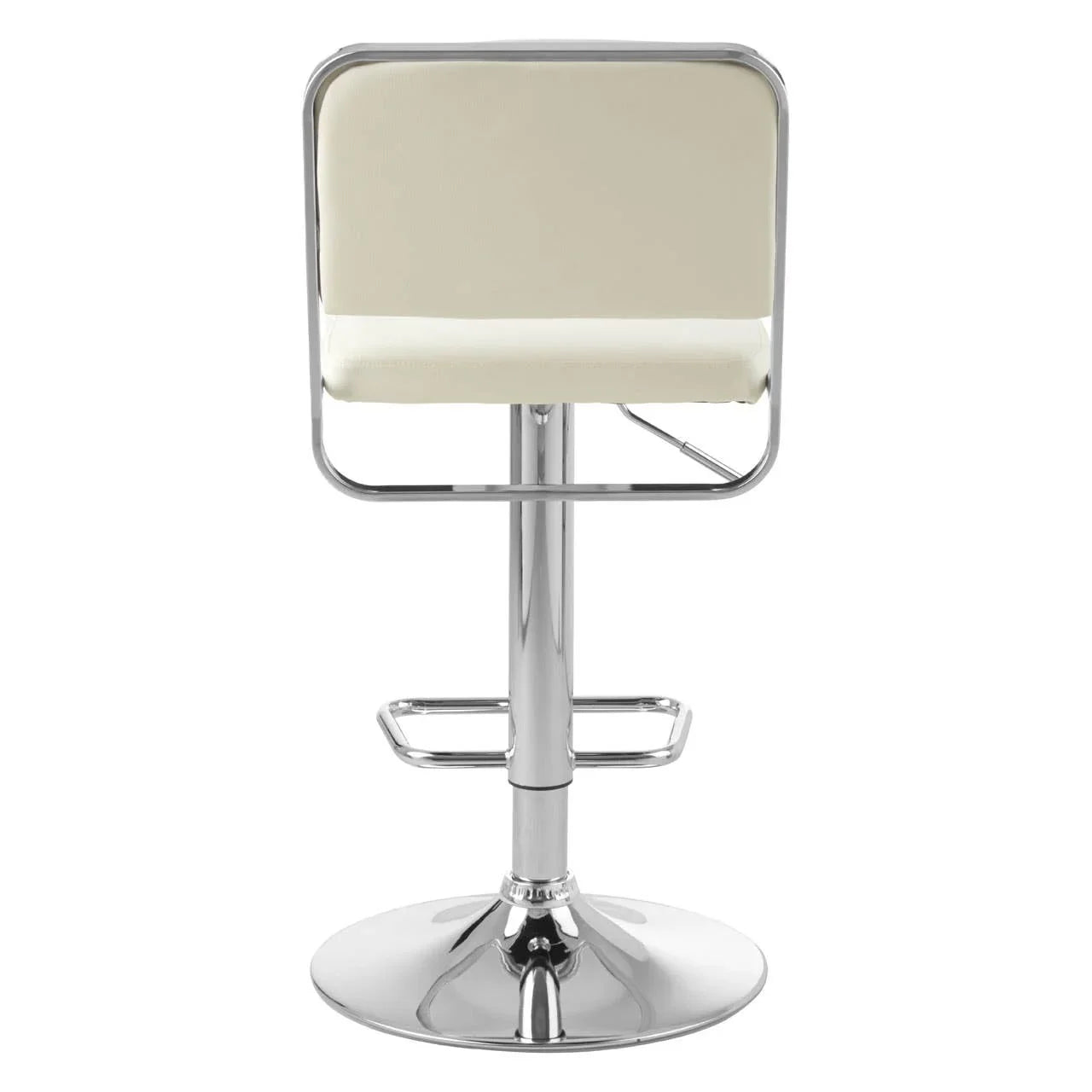 Retro Chrome White Bar Stool