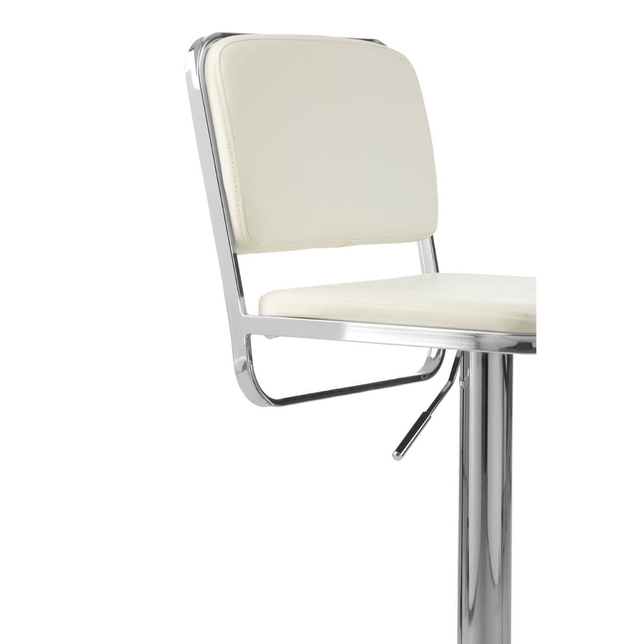 Retro Chrome White Bar Stool