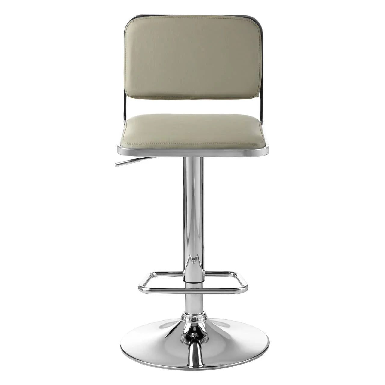 Retro Chrome Grey Bar Stool
