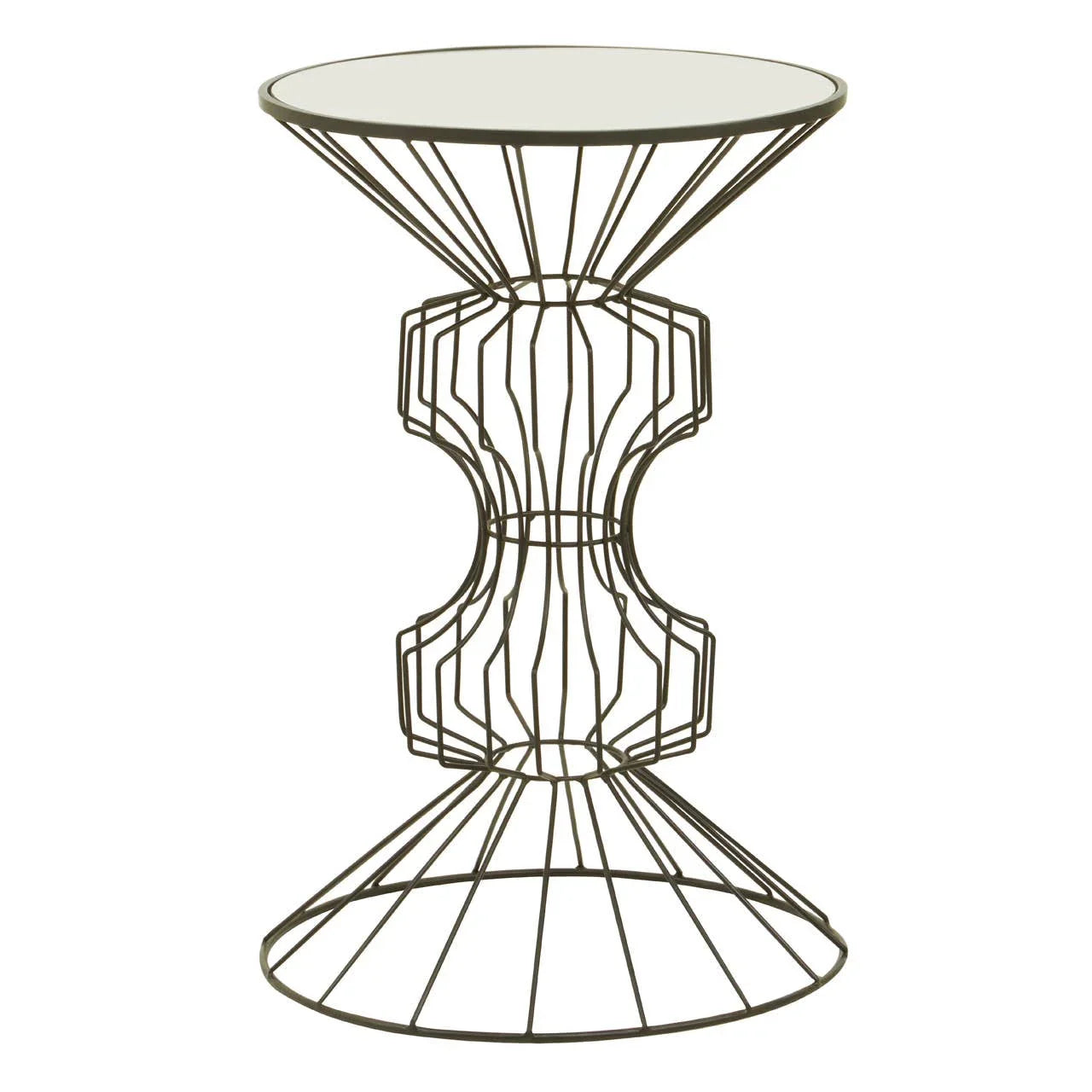 Elegance Glass Top Metal Table