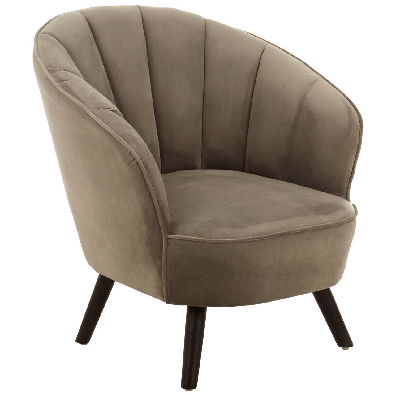 Luxe Grey Velvet Accent Chair