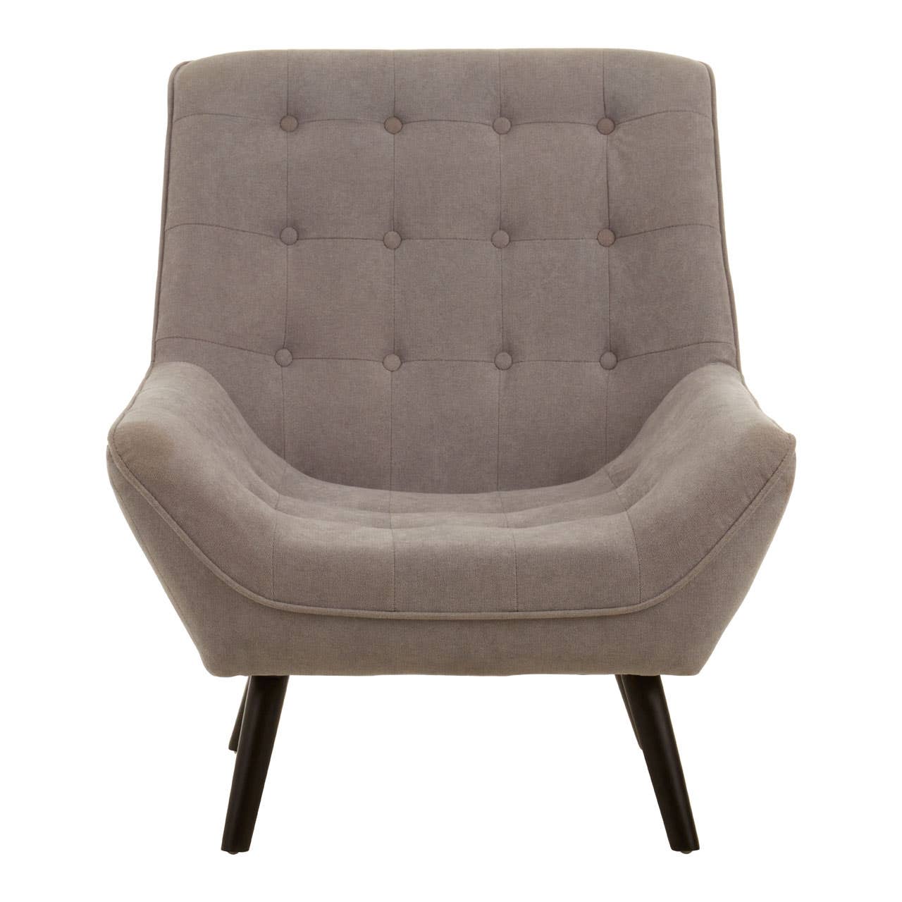 Modern Grey Curved Accent Chair