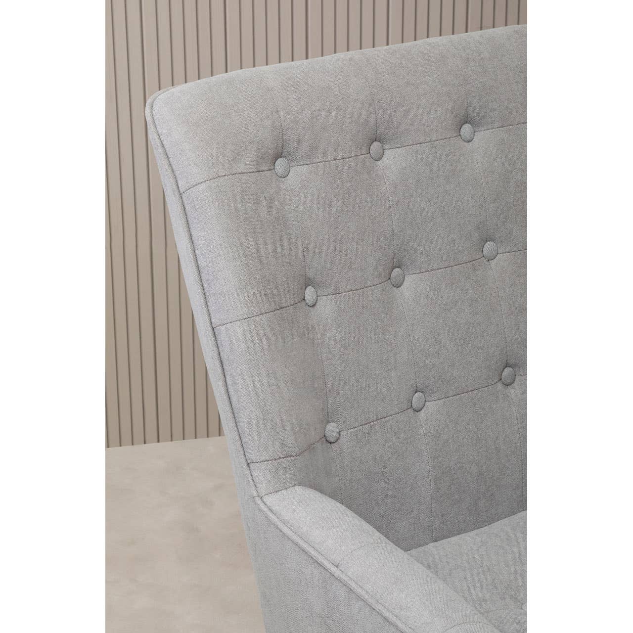 Modern Grey Curved Accent Chair