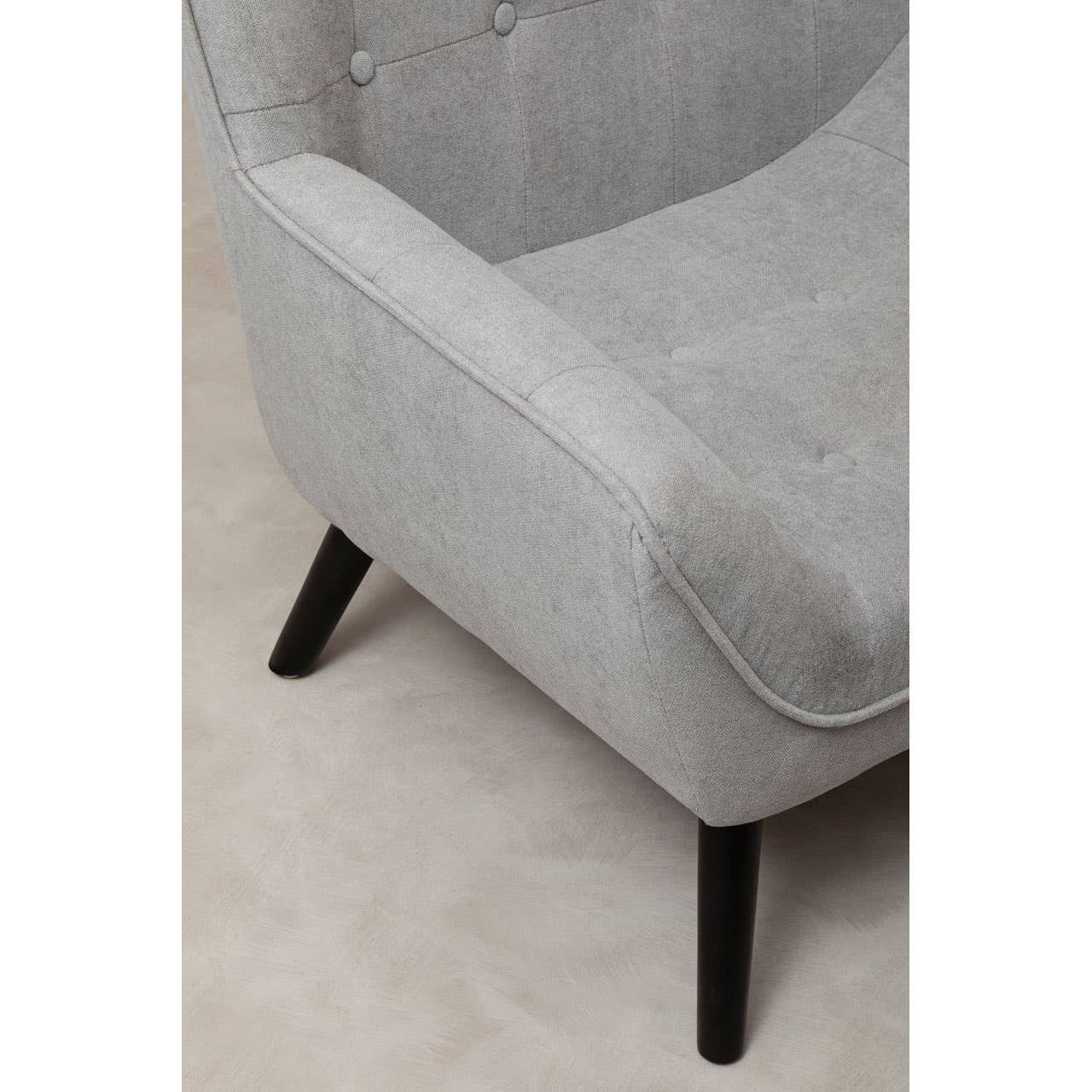 Modern Grey Curved Accent Chair