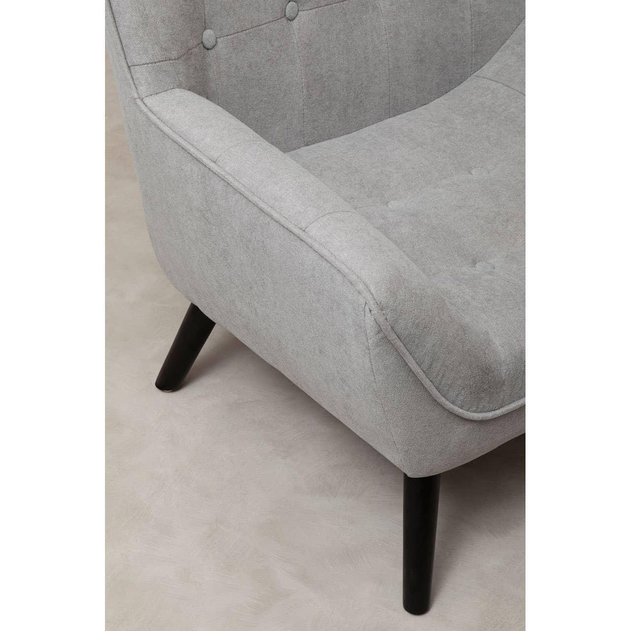 Modern Grey Curved Accent Chair